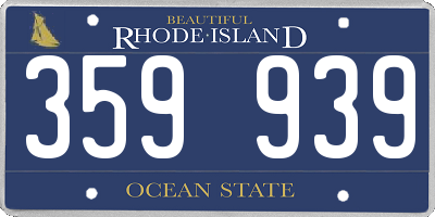 RI license plate 359939
