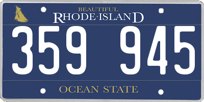 RI license plate 359945