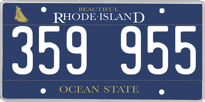 RI license plate 359955