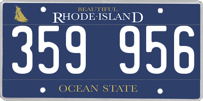 RI license plate 359956