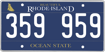 RI license plate 359959