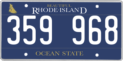 RI license plate 359968