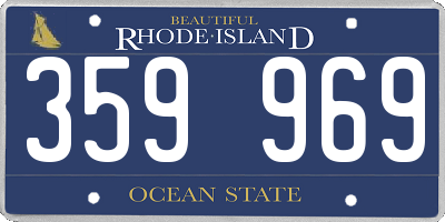 RI license plate 359969