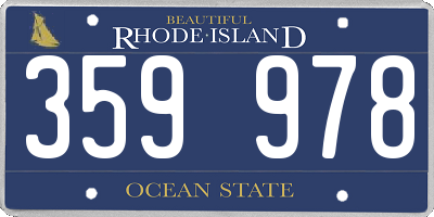 RI license plate 359978