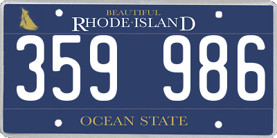 RI license plate 359986