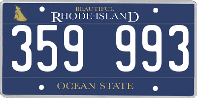 RI license plate 359993