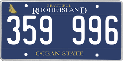 RI license plate 359996