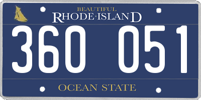 RI license plate 360051