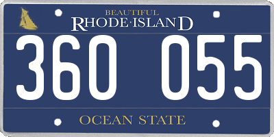 RI license plate 360055
