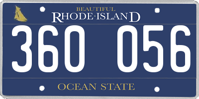 RI license plate 360056