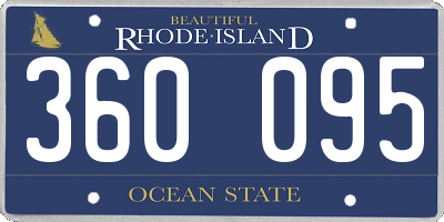 RI license plate 360095