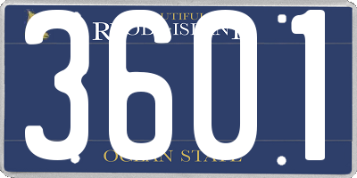 RI license plate 3601