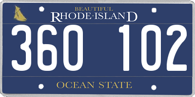 RI license plate 360102