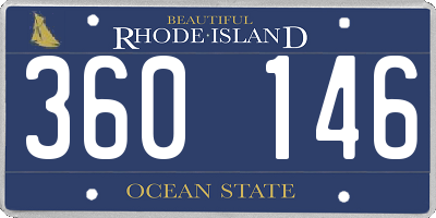 RI license plate 360146