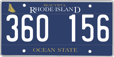 RI license plate 360156