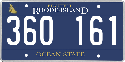 RI license plate 360161