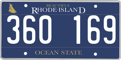 RI license plate 360169