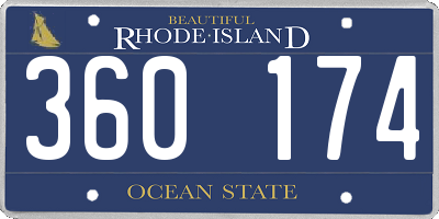 RI license plate 360174