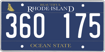 RI license plate 360175