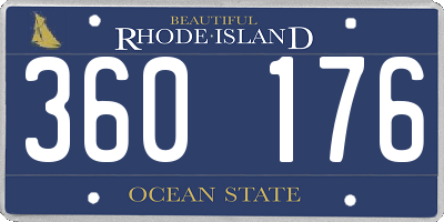 RI license plate 360176