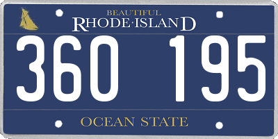 RI license plate 360195