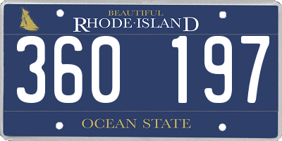 RI license plate 360197