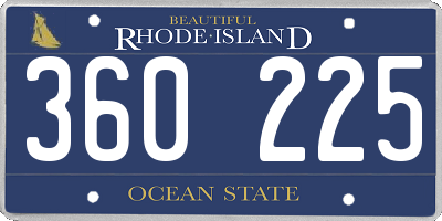 RI license plate 360225