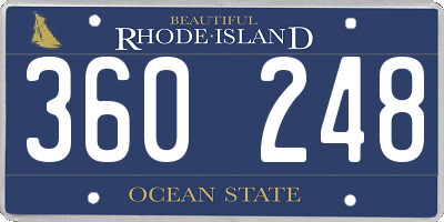 RI license plate 360248