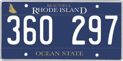 RI license plate 360297