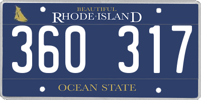 RI license plate 360317