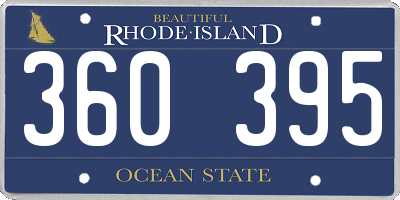 RI license plate 360395