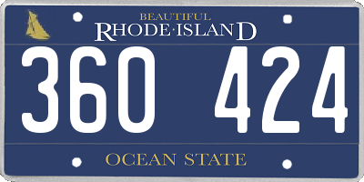RI license plate 360424
