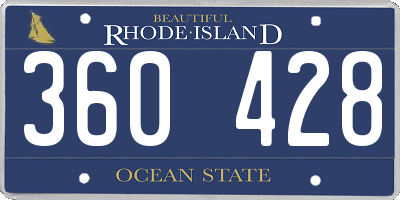 RI license plate 360428