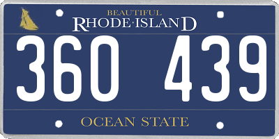 RI license plate 360439