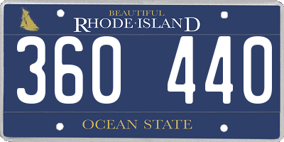 RI license plate 360440