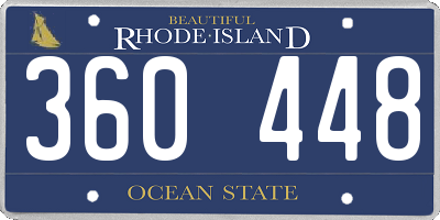 RI license plate 360448