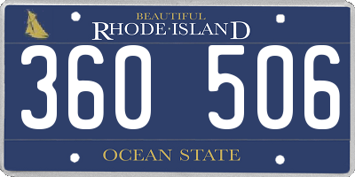 RI license plate 360506