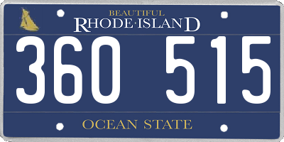 RI license plate 360515