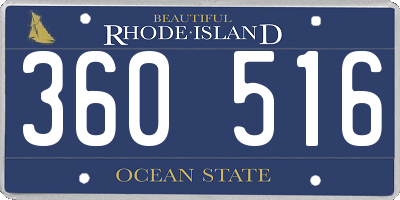 RI license plate 360516