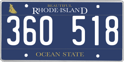 RI license plate 360518