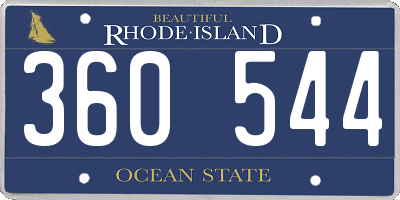RI license plate 360544