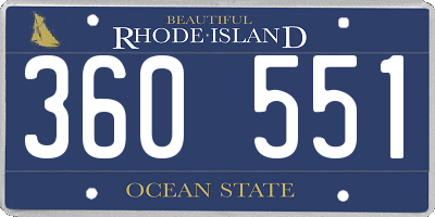 RI license plate 360551