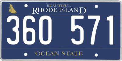 RI license plate 360571