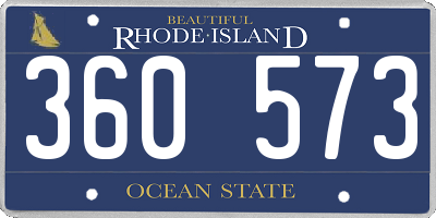 RI license plate 360573