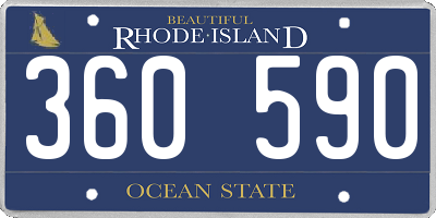 RI license plate 360590