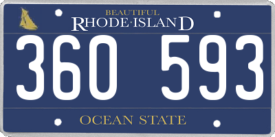 RI license plate 360593