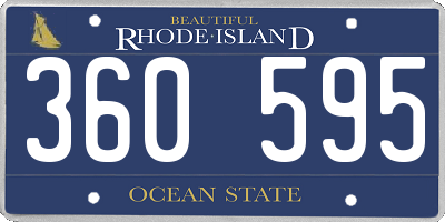 RI license plate 360595