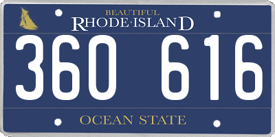 RI license plate 360616