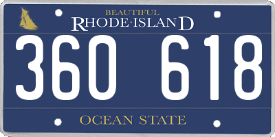 RI license plate 360618