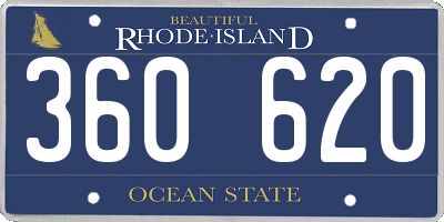 RI license plate 360620